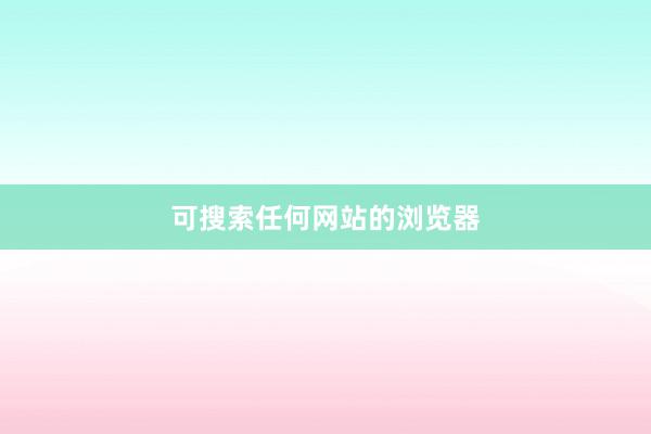 可搜索任何网站的浏览器