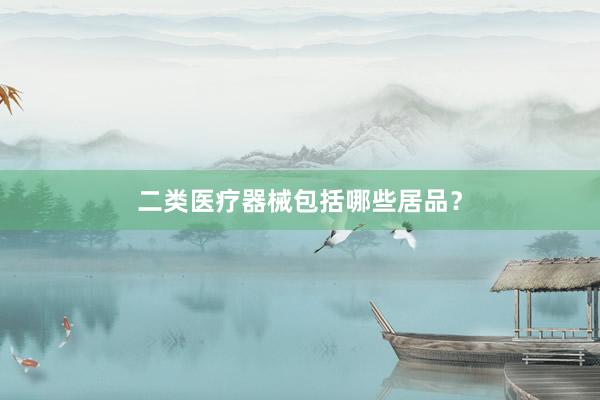 二类医疗器械包括哪些居品？